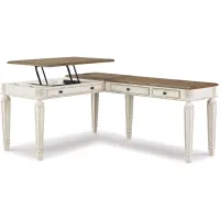 Libbie 2-Piece Lift Top Desk in Off-White;Natural by Ashley Express