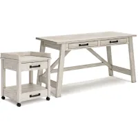 Carynhurst Desk & Printer Stand in Off-White by Ashley Express