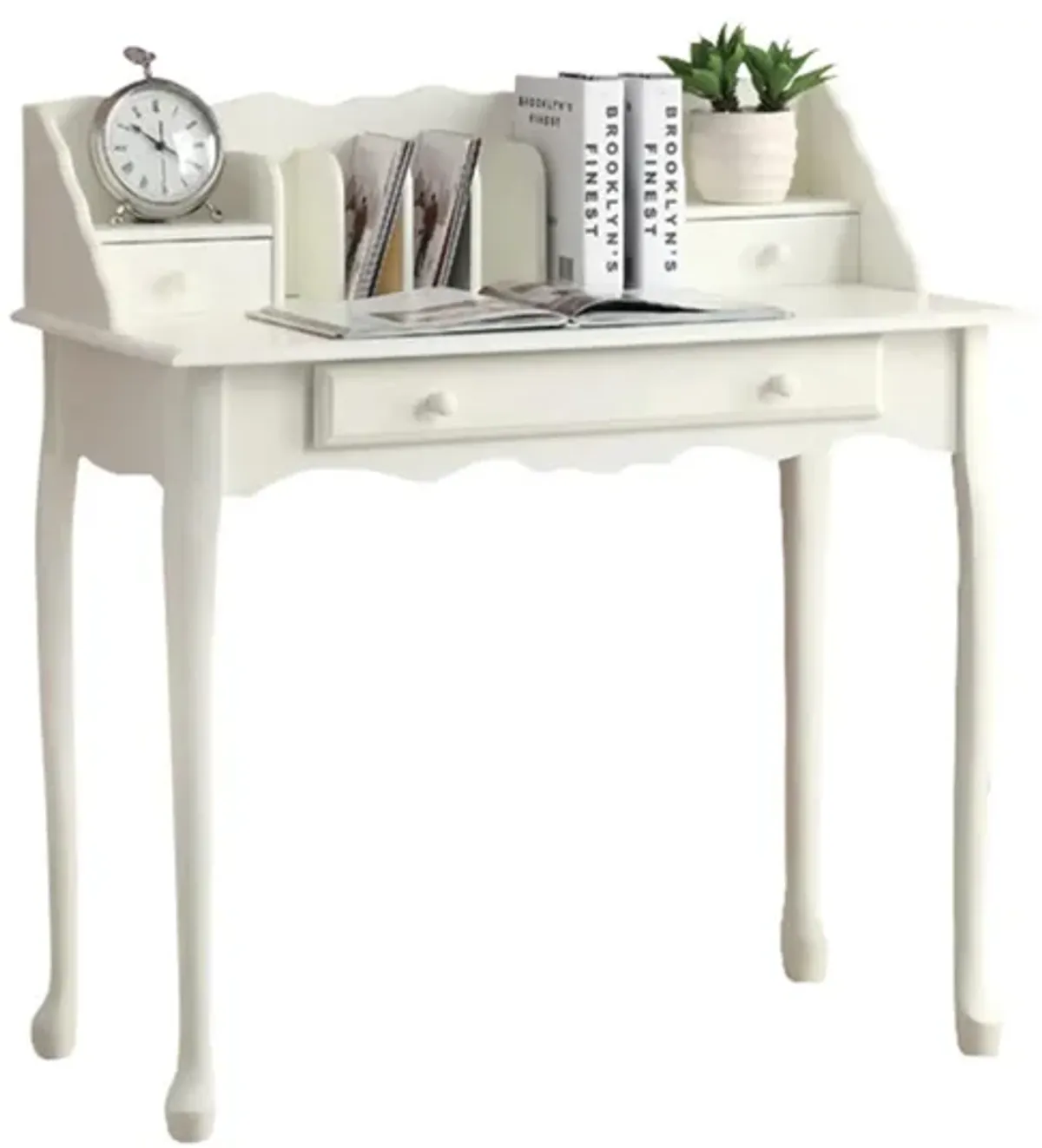 Kresser Secretary Desk in White by Monarch Specialties