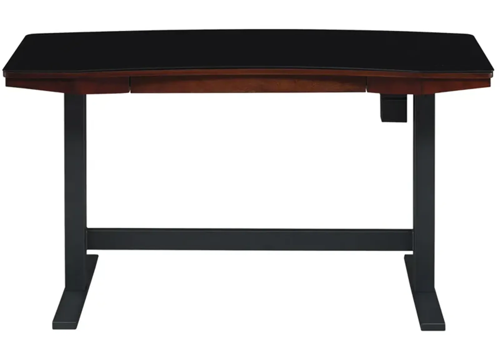 Uptown Loft Adjustable-Height Desk in Meridian Cherry by Twin-Star Intl.