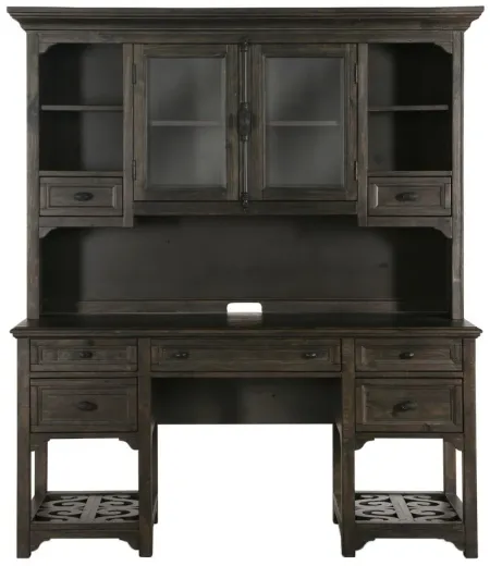 Bellamy Desk with Hutch in Peppercorn by Magnussen Home
