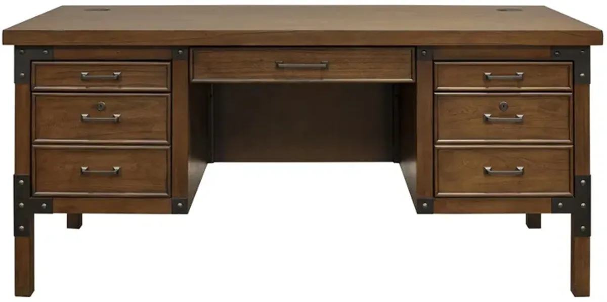 Addison Writing Desk in Dry Auburn Brown by Martin Furniture