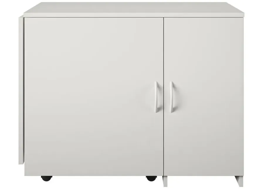 Arleta Swivel Desk in White by DOREL HOME FURNISHINGS