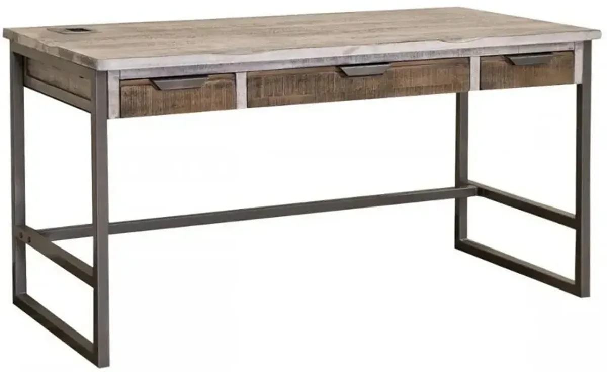 Mita Desk in Brown/Gray by International Furniture Direct