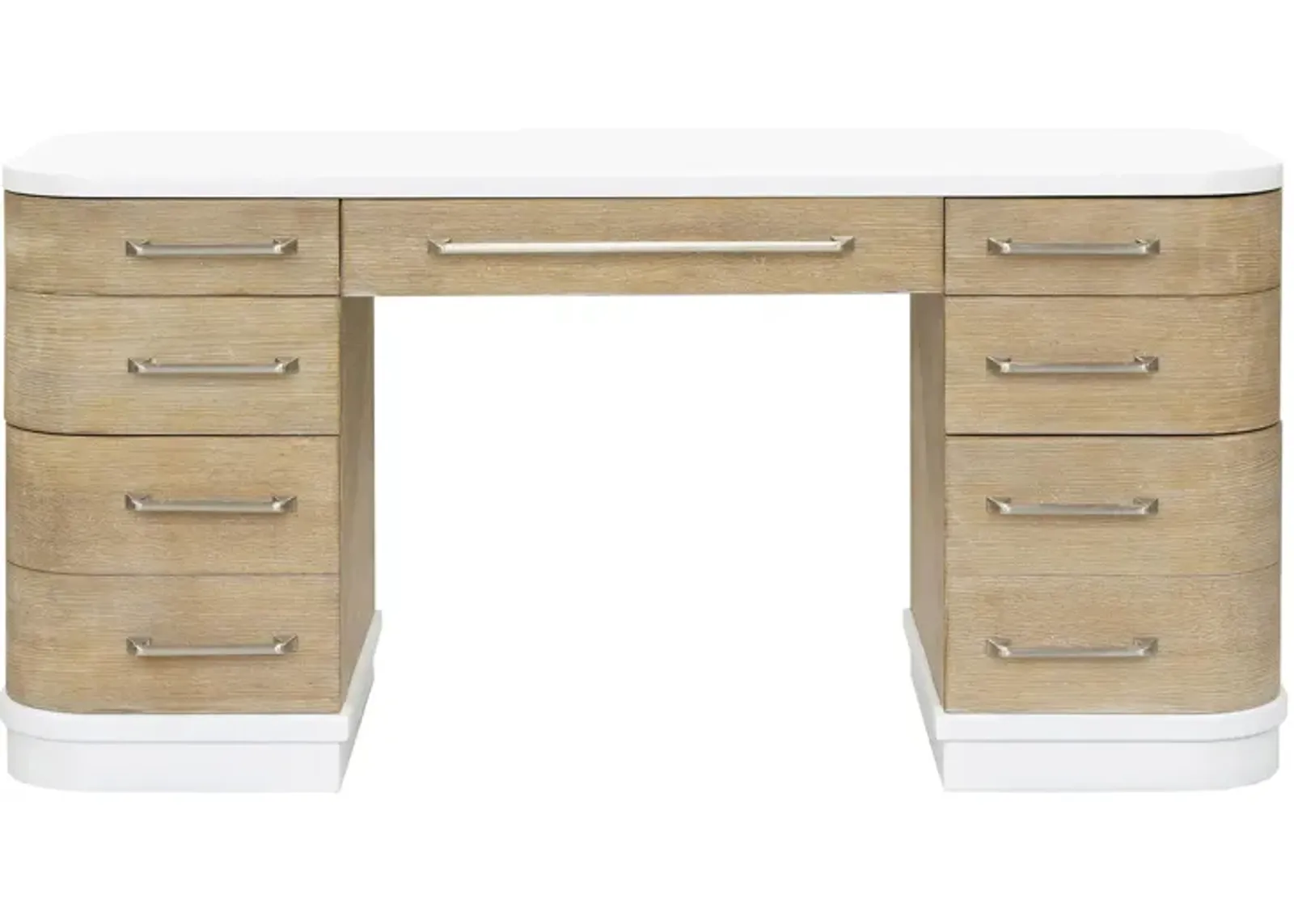 Gary Two-Toned 7 Drawer Writing Desk in Multi by Bellanest.