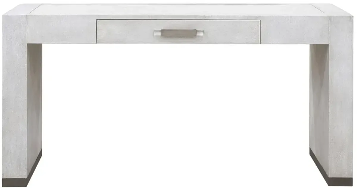 Stone Textured Writing Desk in White by Bellanest.