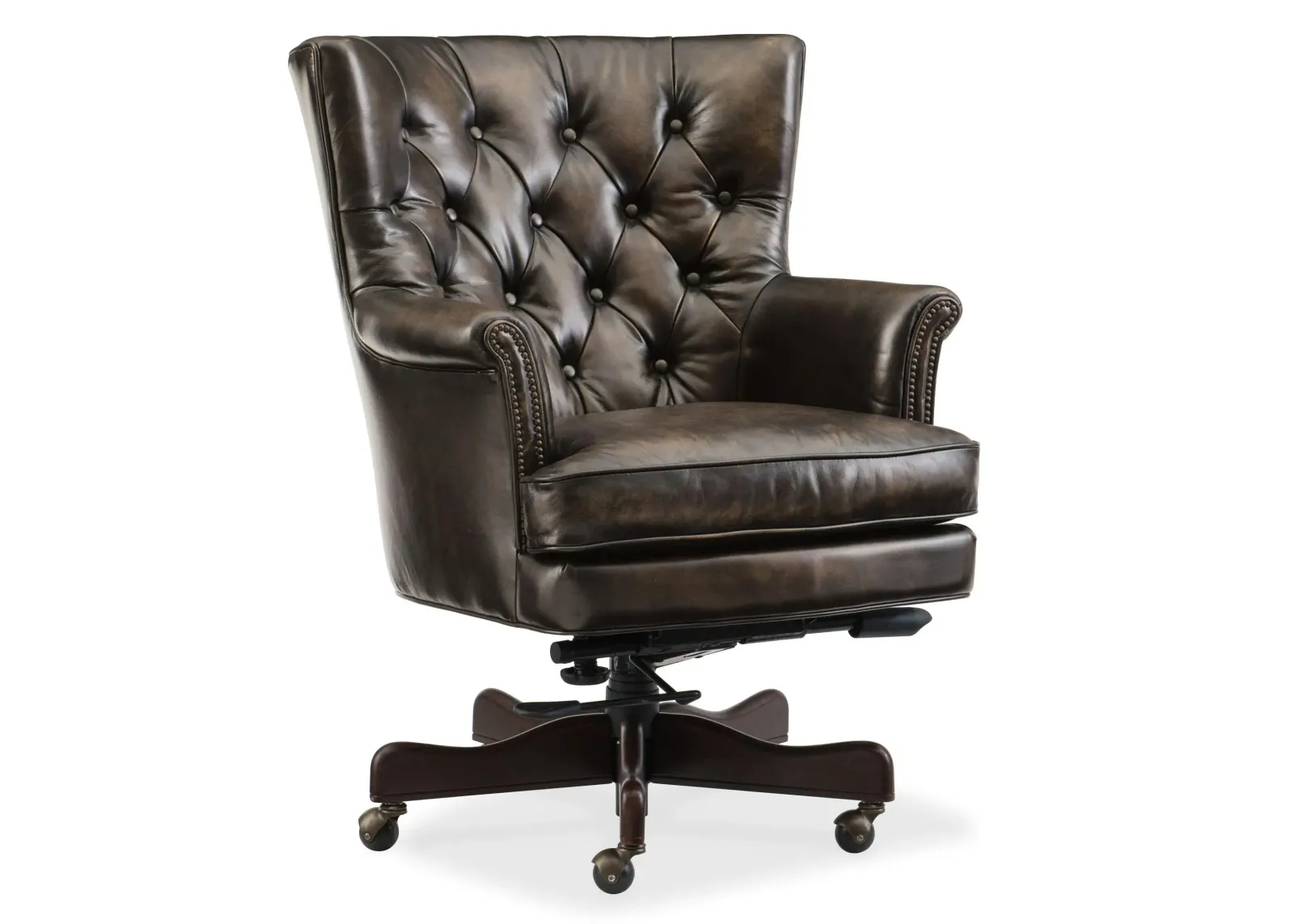 Theodore Executive Swivel Tilt Chair in Brown by Hooker Furniture