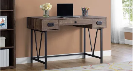 Marin Computer Desk in Brown by Monarch Specialties