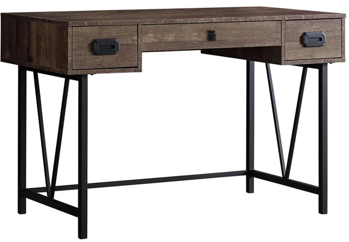 Marin Computer Desk in Brown by Monarch Specialties