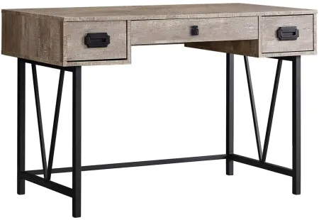 Marin Computer Desk in Taupe by Monarch Specialties