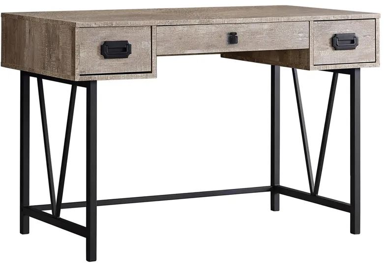 Marin Computer Desk in Taupe by Monarch Specialties