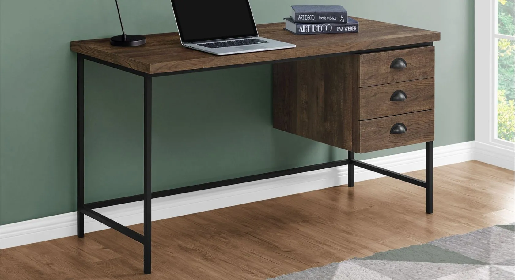 Tana Computer Desk in BROWN by Monarch Specialties