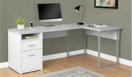 Jojo 80" Computer Desk in WHITE by Monarch Specialties