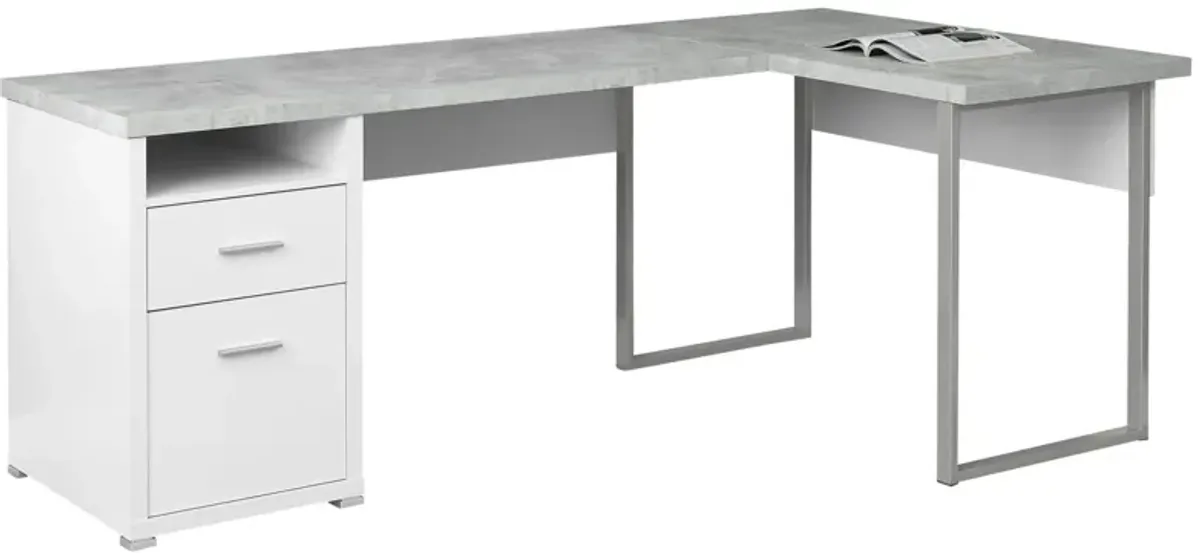 Jojo 80" Computer Desk in WHITE by Monarch Specialties