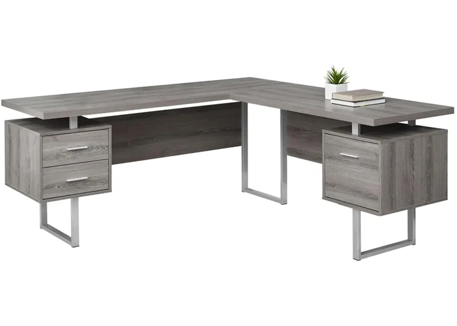 Jojo 70" Computer Desk in DARK TAUPE by Monarch Specialties