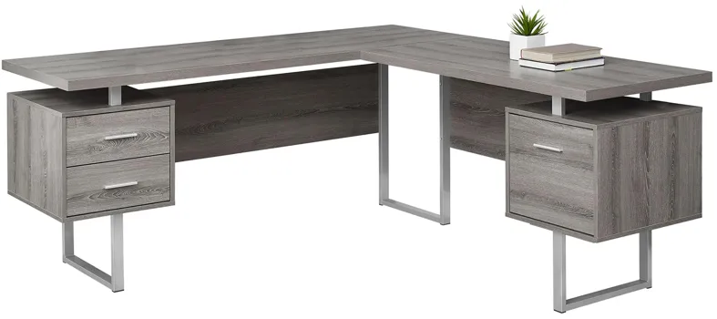 Jojo 70" Computer Desk in DARK TAUPE by Monarch Specialties