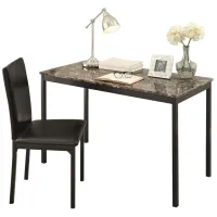 Paseo Writing Desk with Chair in Black by Homelegance