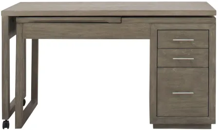 Winfield Swivel Lift-Top L-Desk in Casual Taupe by Riverside Furniture