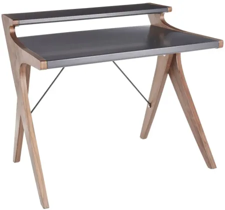 Denney Writing Desk in Gray by Lumisource