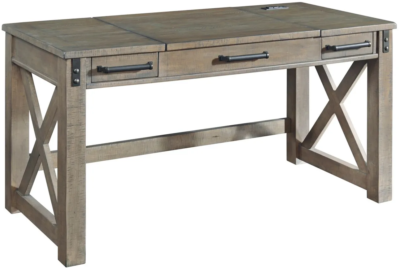 Fritz Adjustable-Height Standing Desk in Weathered Gray by Ashley Furniture