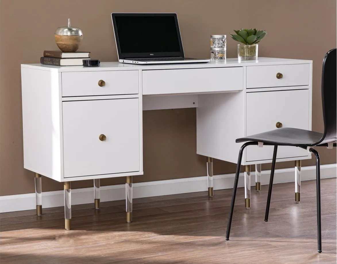 Darragh Desk in White by SEI Furniture