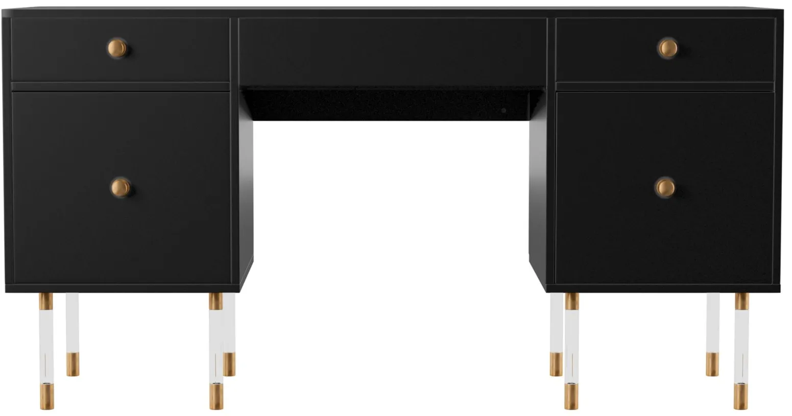 Darragh Desk in Black by SEI Furniture