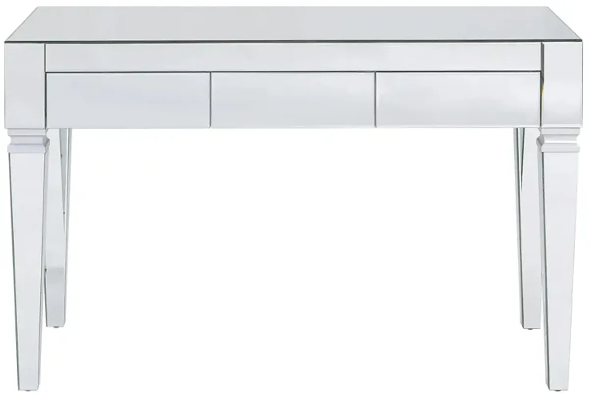 Southall Mirrored Desk in Silver by SEI Furniture