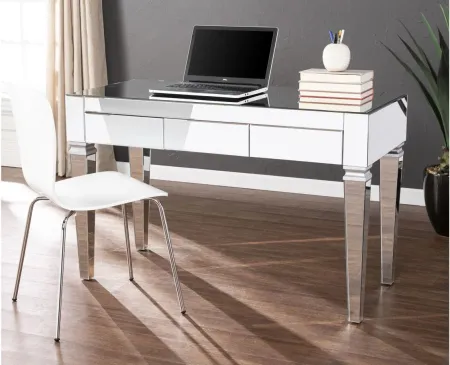Southall Mirrored Desk in Silver by SEI Furniture
