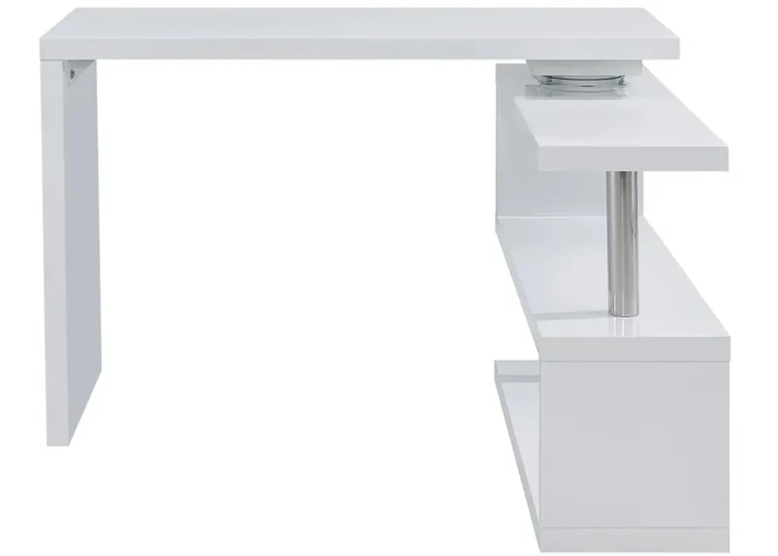 Yates Multifunctional Corner Desk in White by SEI Furniture