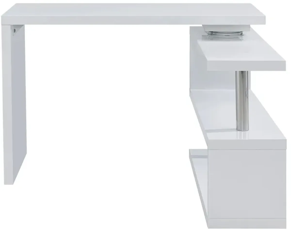 Yates Multifunctional Corner Desk in White by SEI Furniture