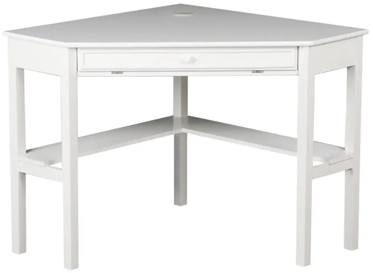 Thomas Corner Desk in White by SEI Furniture