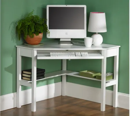 Thomas Corner Desk in White by SEI Furniture