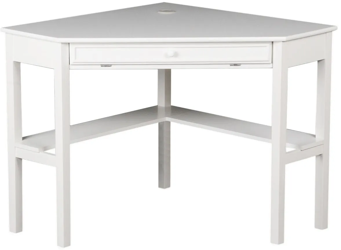 Thomas Corner Desk in White by SEI Furniture