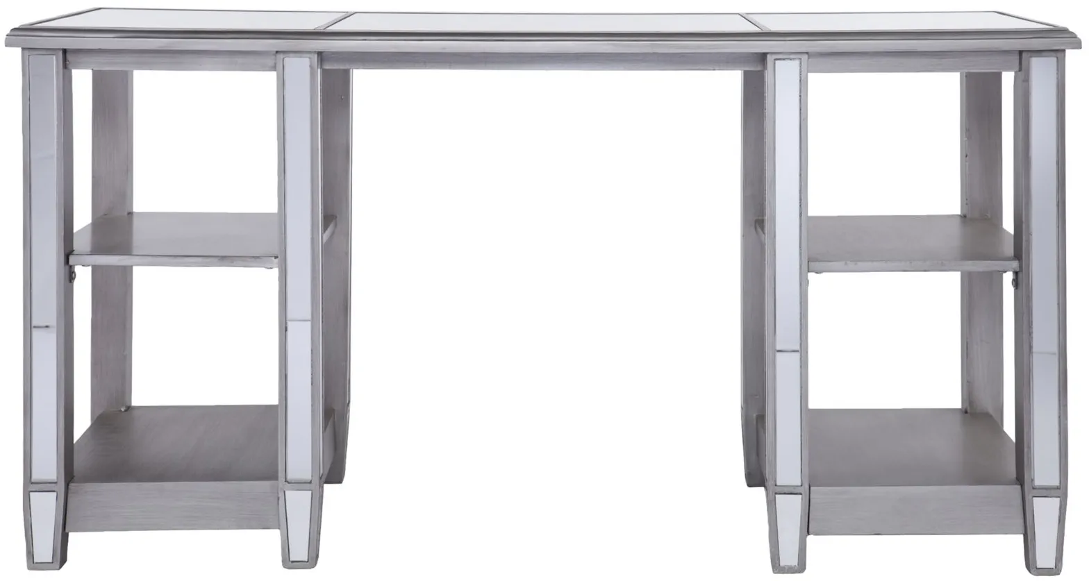 Bromley Mirrored Desk in Silver by SEI Furniture