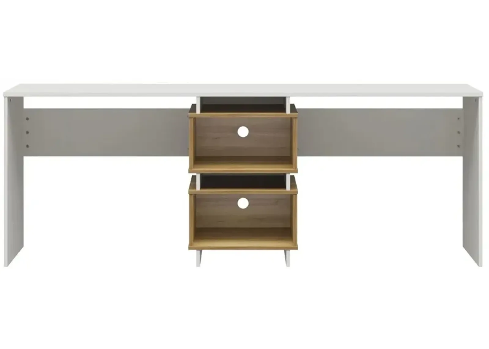 Nelson 2 Way Desk by Novogratz in White by DOREL HOME FURNISHINGS