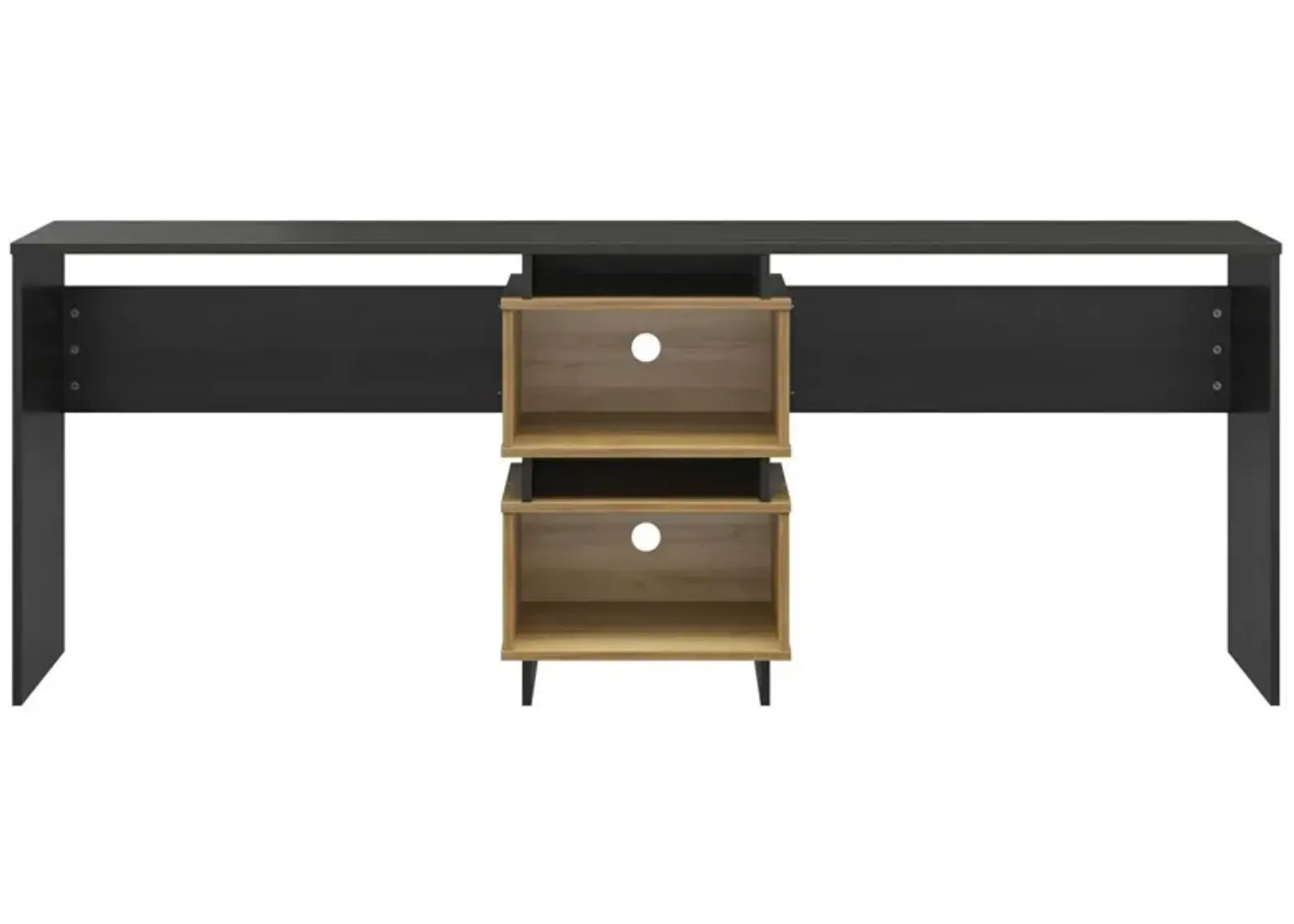 Nelson 2 Way Desk lby Novogratz in Black Oak by DOREL HOME FURNISHINGS