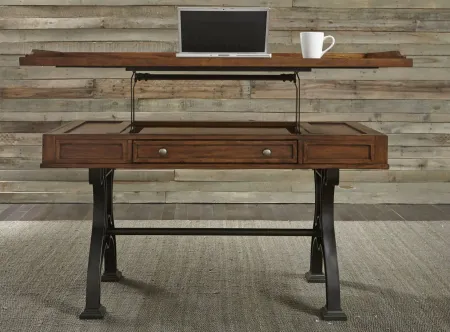 Arlington House Lift Top Writing Desk in Cobblestone Brown Finish by Liberty Furniture