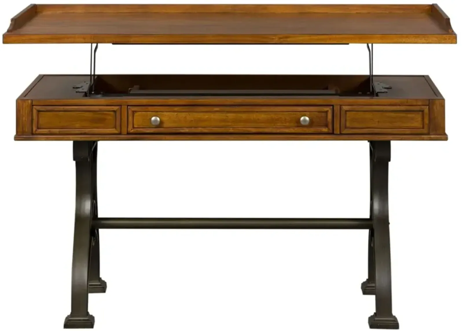 Arlington House Lift Top Writing Desk in Cobblestone Brown Finish by Liberty Furniture