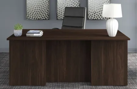 Office 500 72W x 36D Executive Desk in Black Walnut by Bush Industries