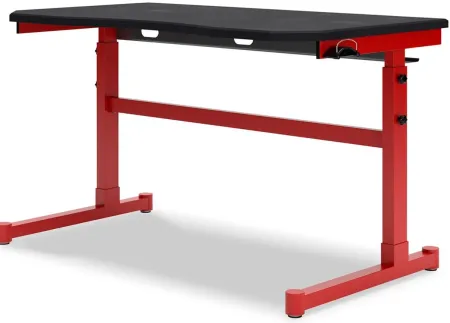 Lynxtyn Adjustable Office Desk in Red/Black by Ashley Furniture