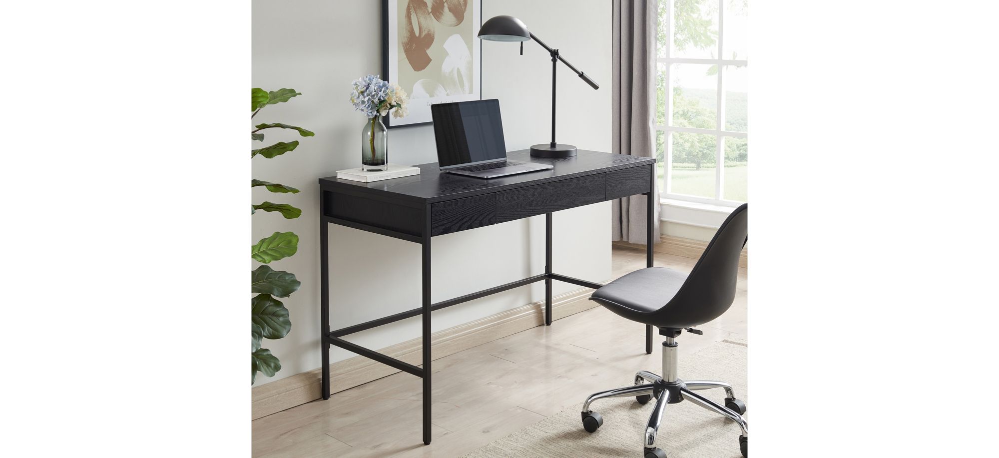 Evans Writing Desk in Black by Hudson & Canal