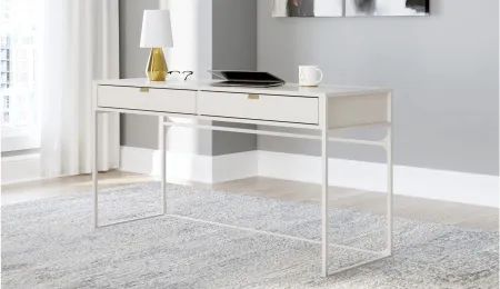 Deznee Home Office Desk in White by Ashley Furniture
