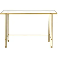 Driscoll Writing Desk in Brass by Hudson & Canal