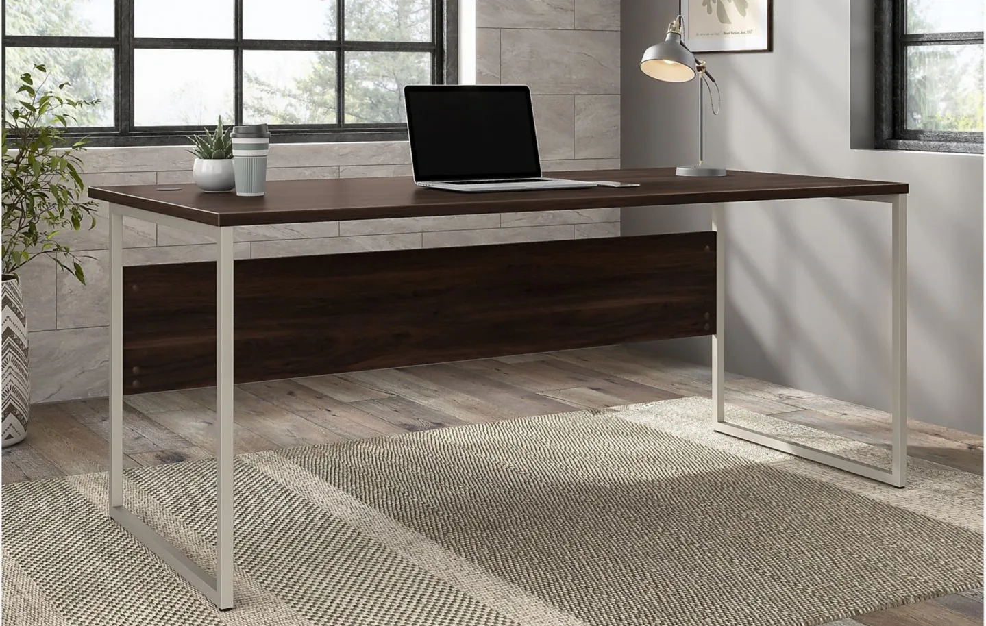 Steinbeck Computer Desk in Black Walnut by Bush Industries