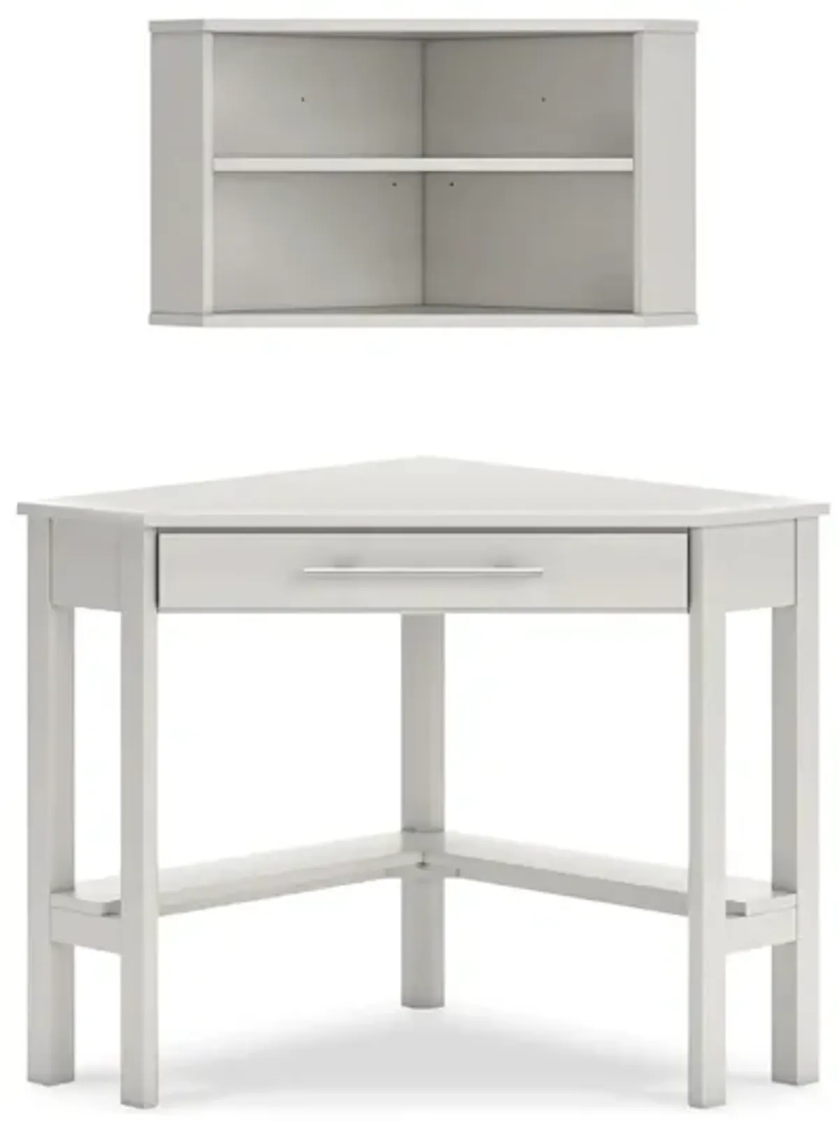 Grannen Corner Desk w/ Bookcase in White by Ashley Express