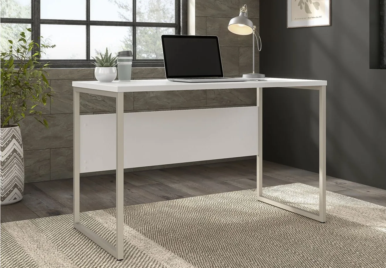 Steinbeck Computer Desk in White by Bush Industries