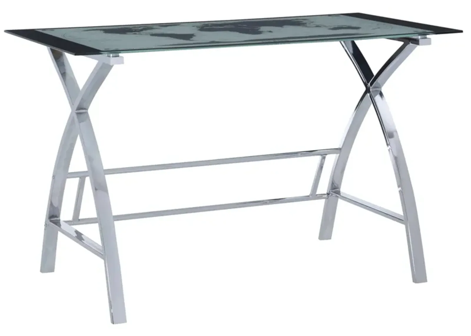 Dylan Map Desk in Chrome by Linon Home Decor