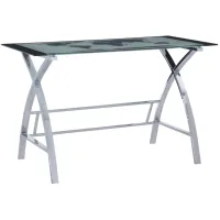 Dylan Map Desk in Chrome by Linon Home Decor