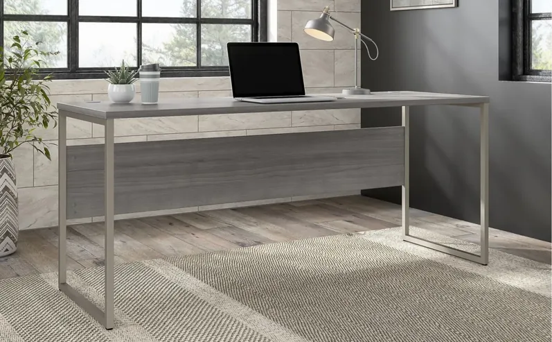 Steinbeck Workstation Desk in Platinum Gray by Bush Industries