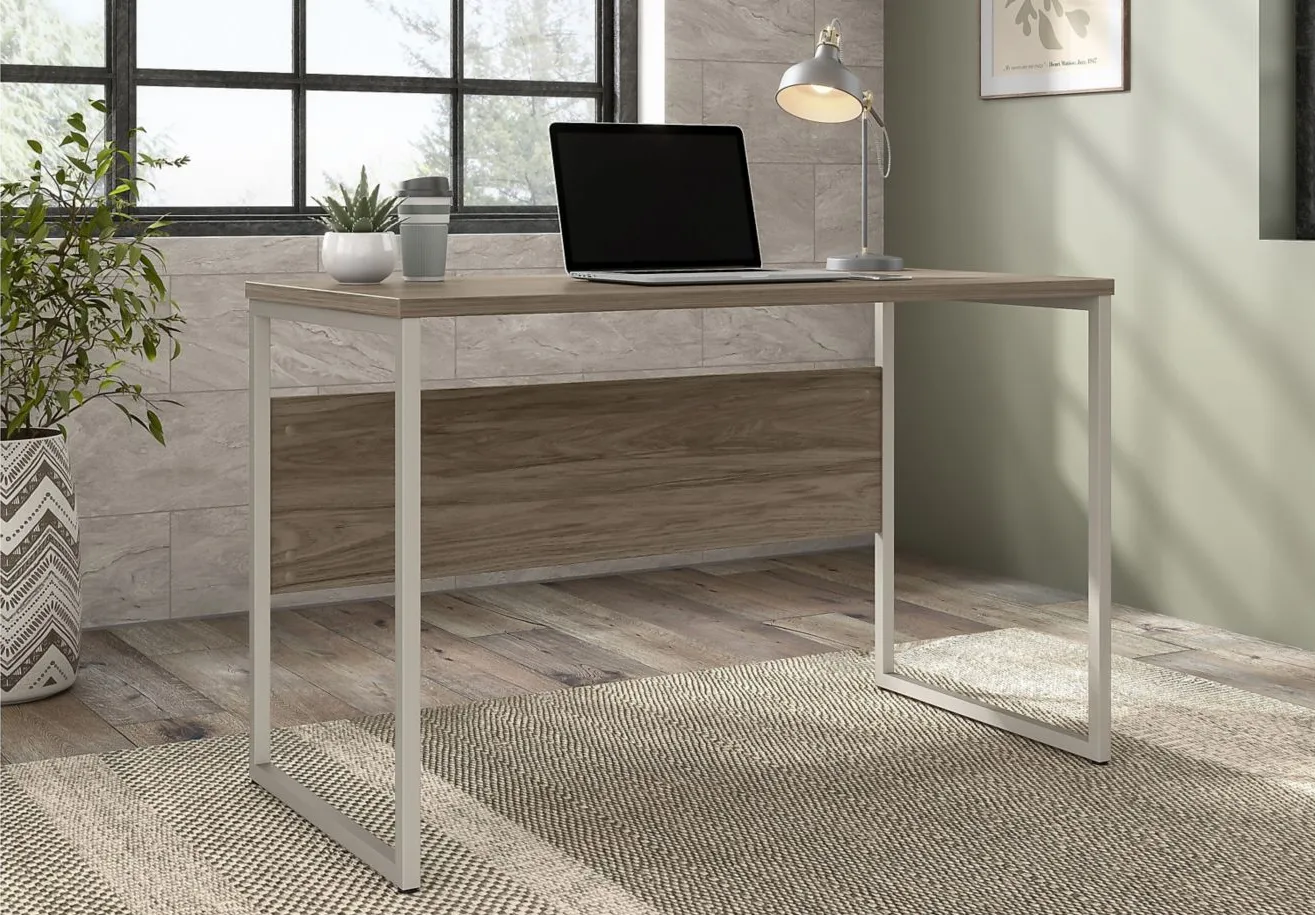 Steinbeck Computer Desk in Modern Hickory by Bush Industries